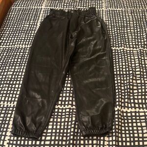 Vintage Havana Faux Leather Joggers Size M
